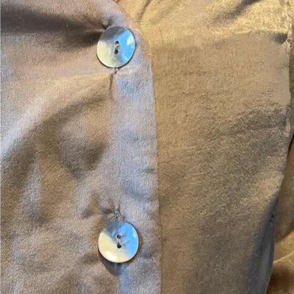 Shiny Button Up Blouse - Picture 5 of 6